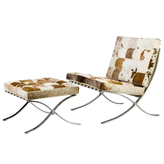 Krēsls Dot Design Barcelona Loreto ar kāju balstu dabīga āda 77x85x75  cm - N1 Home