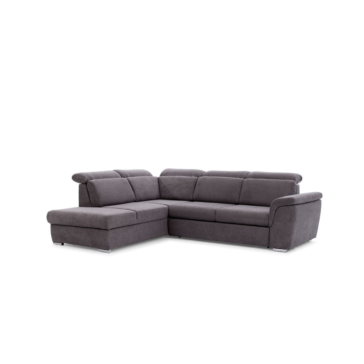 Dīvāns MILO L II kreisais stūris 267/82-103/212 cm grafīts pelēks - N1 Home