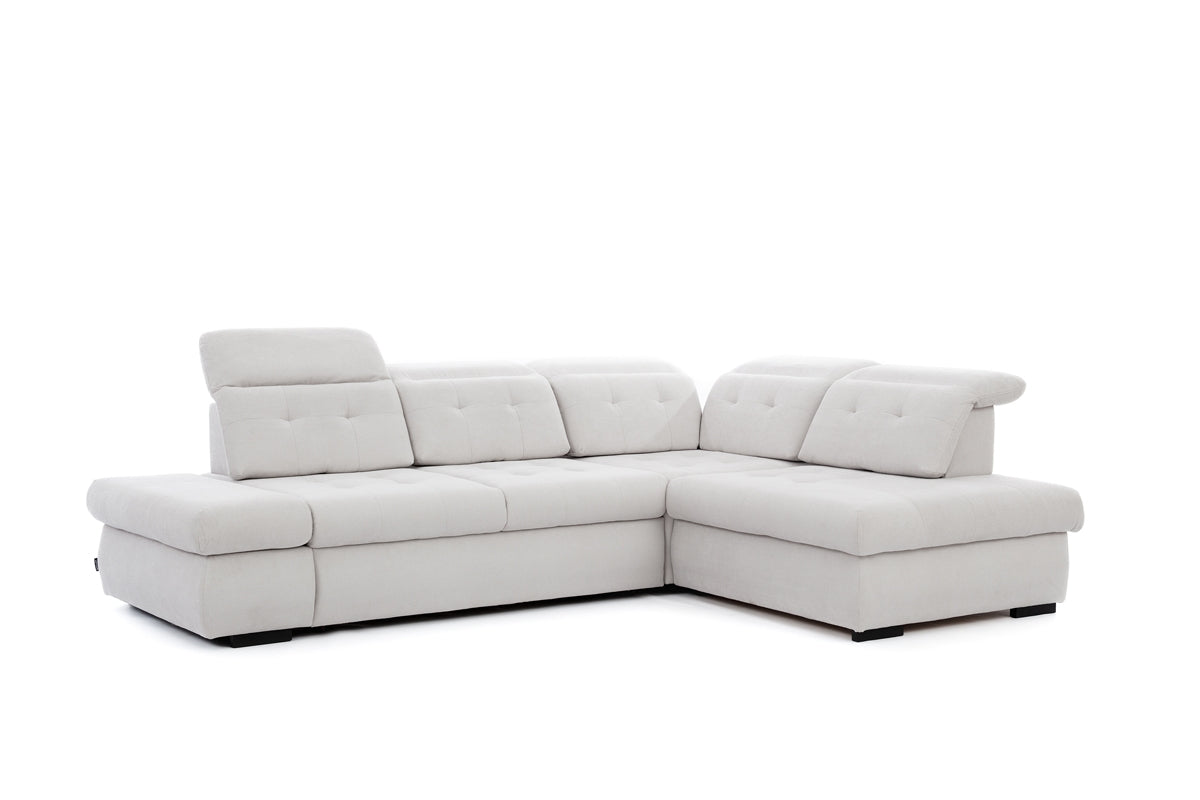 Dīvāns MARA M labais stūris 286/88-107/206 cm krēms - N1 Home