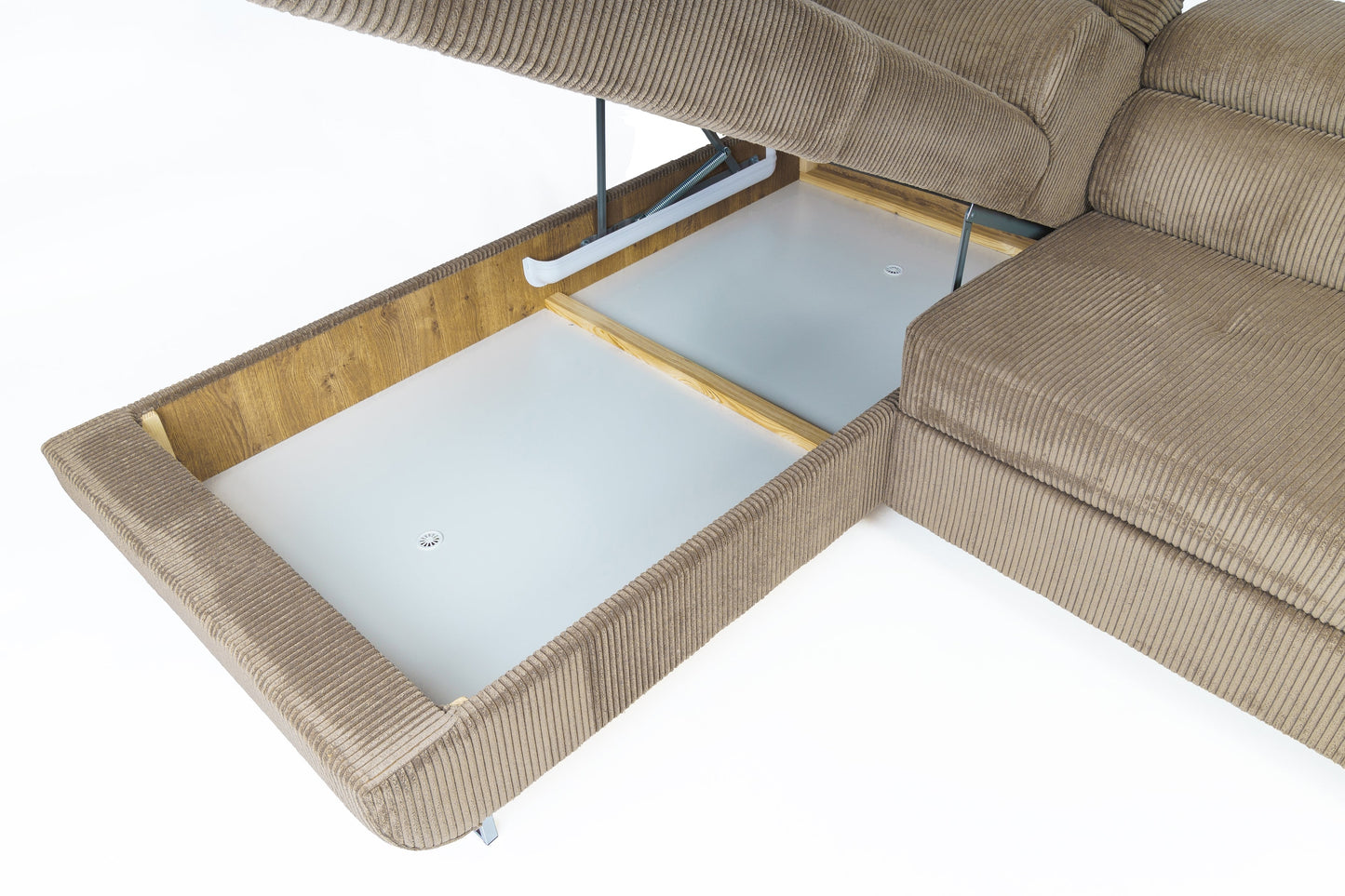 Dīvāns TOKYO velvet kreisais stūris 277/76-98/201 cm bēšs - N1 Home