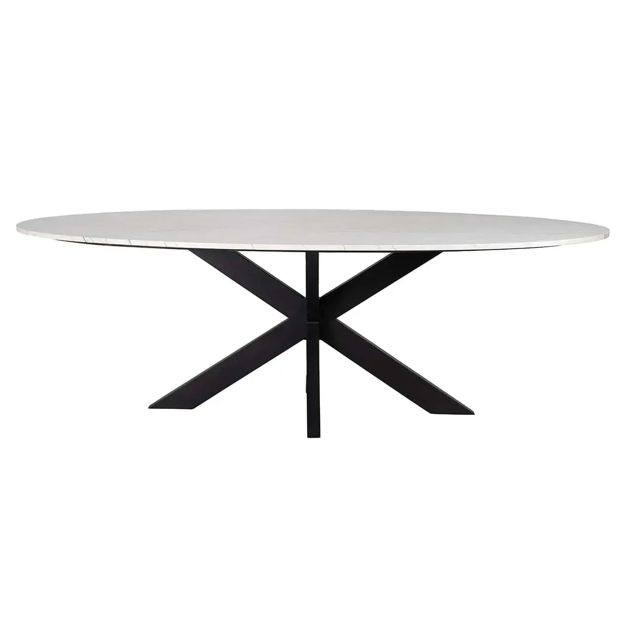 Pusdienu galds Lexington ovāls Richmond Interiors 76/230/115 cm balts - N1 Home