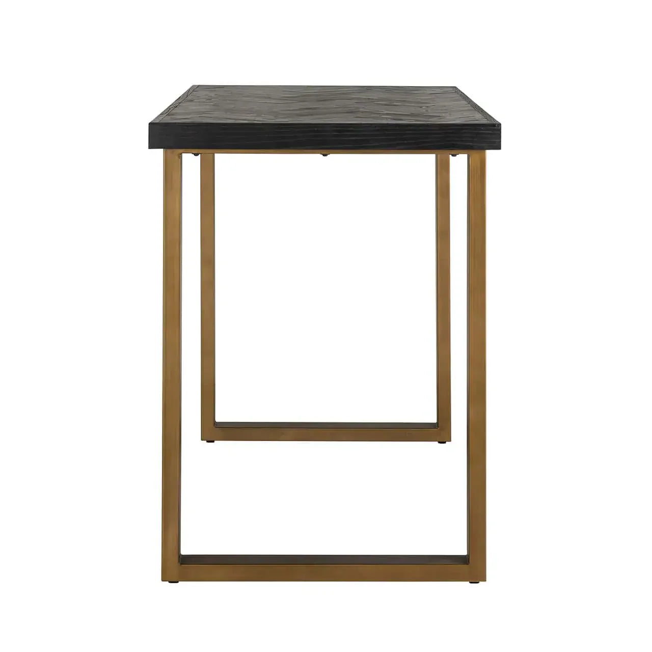 Bāra galds Blackbone Richmond Interiors 106/160/80 cm melns rustikāls