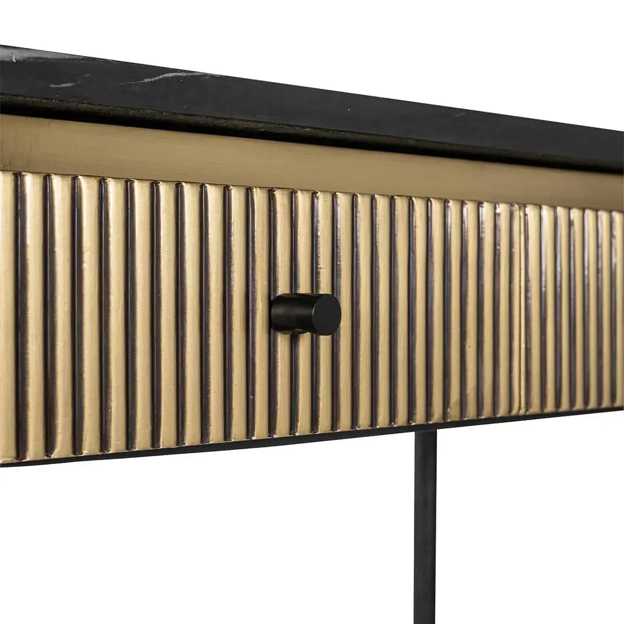 Console Ironville 2-drawers Richmond Interiors 76/100/40 cm zelts - N1 Home
