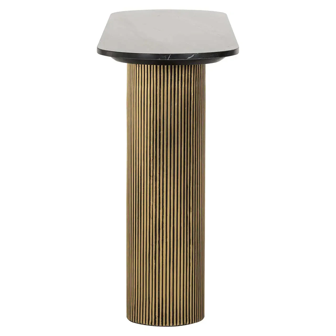 Konsole Dayton Richmond Interiors 70/130/35 cm melns/zelts