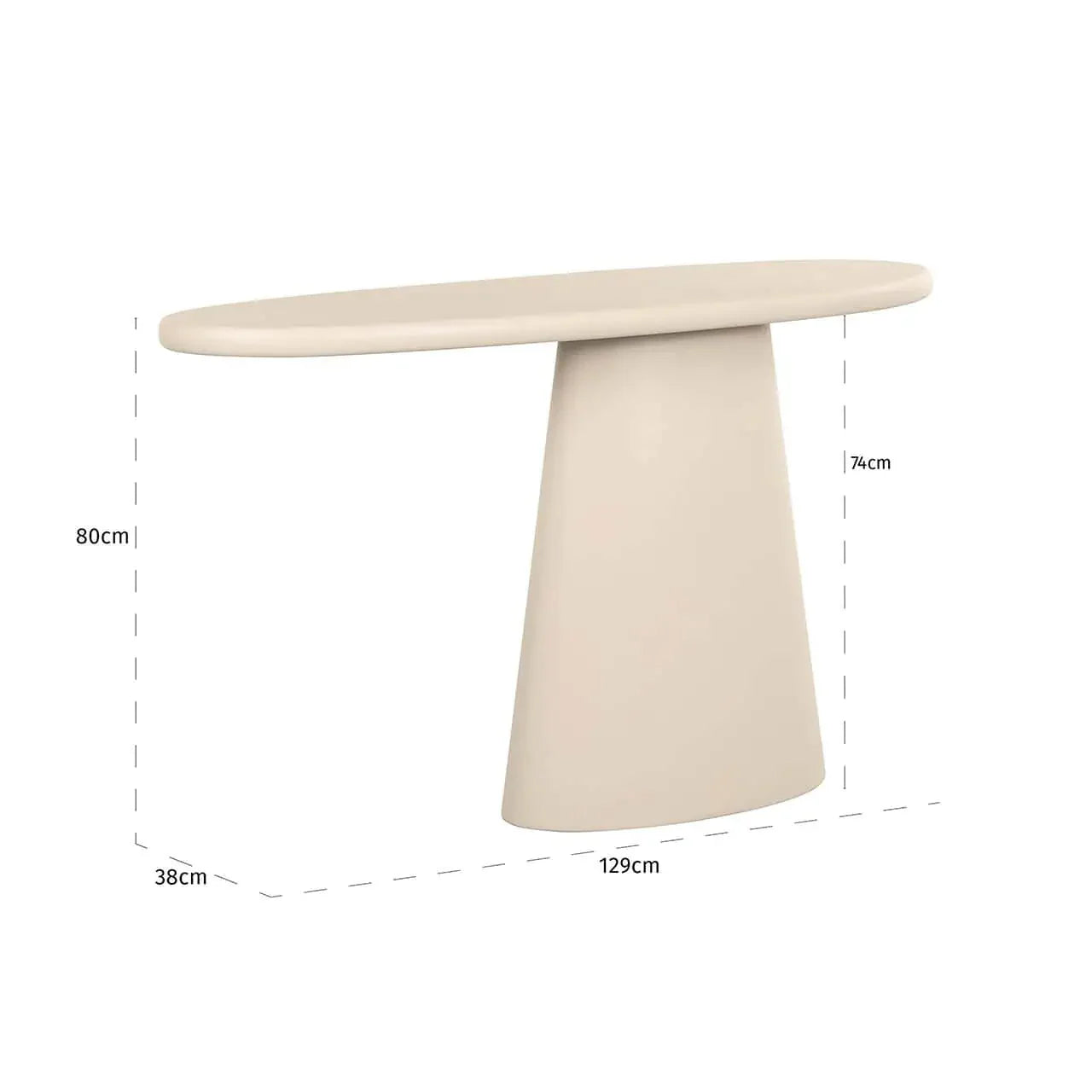Консоль Clayton Richmond Interiors 80/129/38 см бежевый