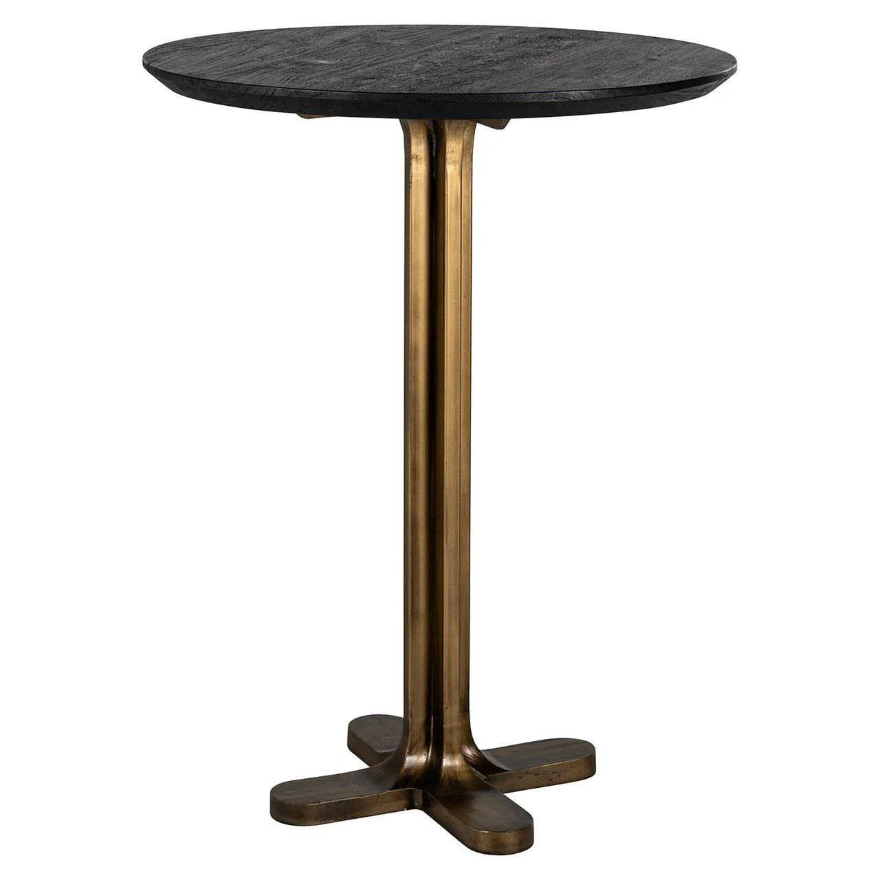Bāra galds Revelin Richmond Interiors 106/81/81 cm melns/zelts