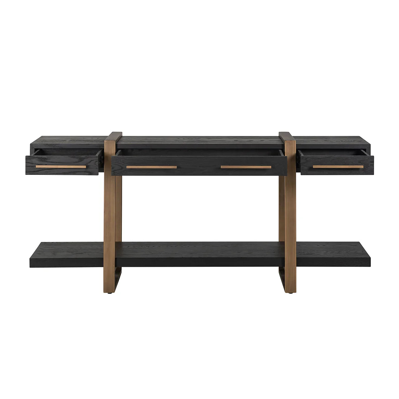 Konsole Cambon ar 3 atvilktnēm Richmond Interiors 80/180/45 cm tumša kafija - N1 Home