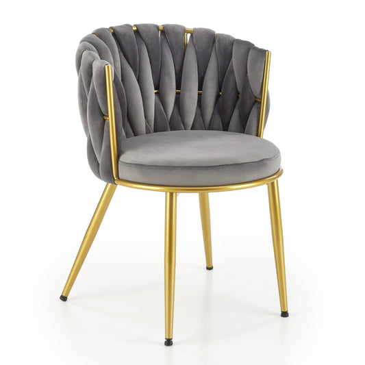 K517 pelēks krēsls ar zelta kajām - N1 Home