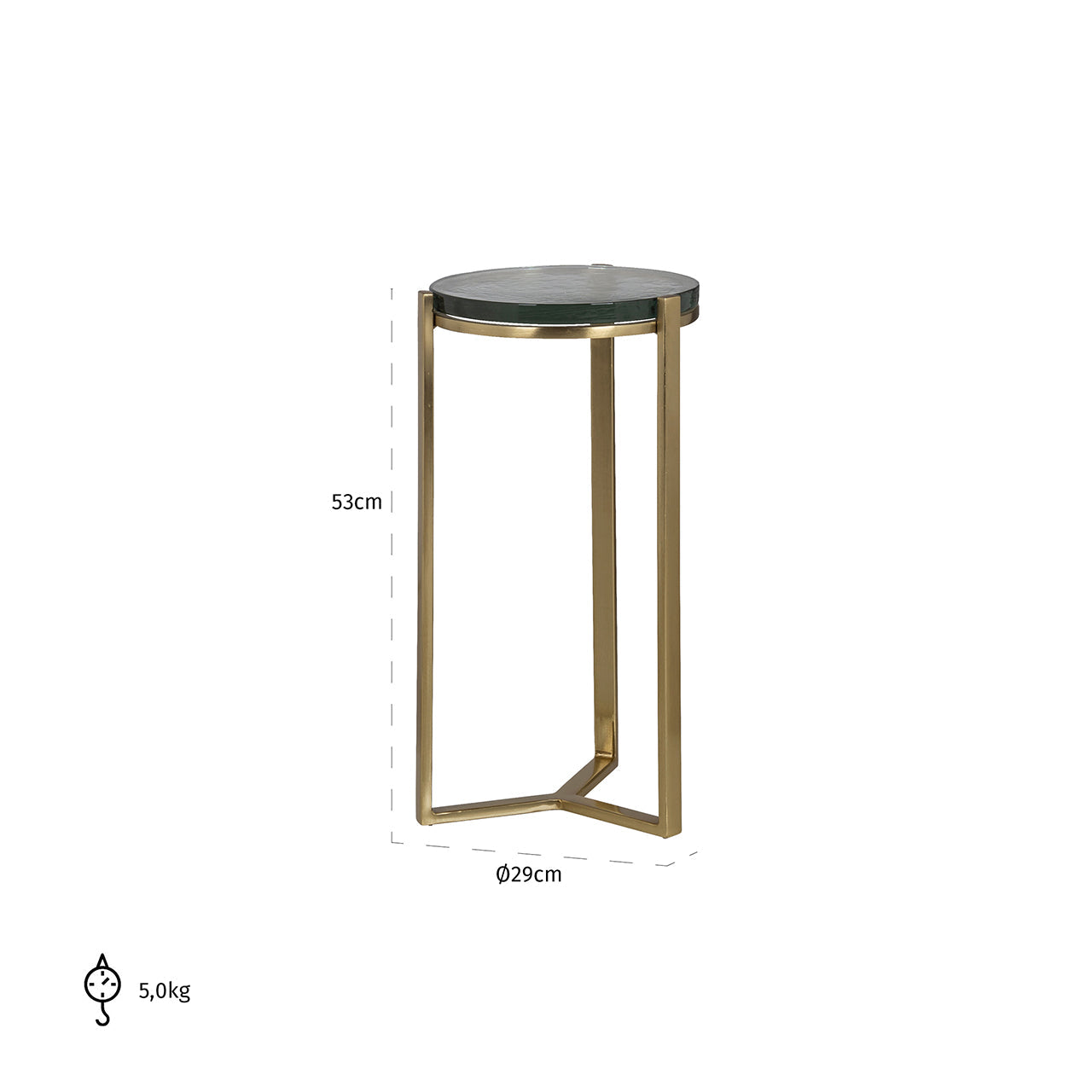 Стол Aubrey Richmond Interiors 53/29/29 см золото