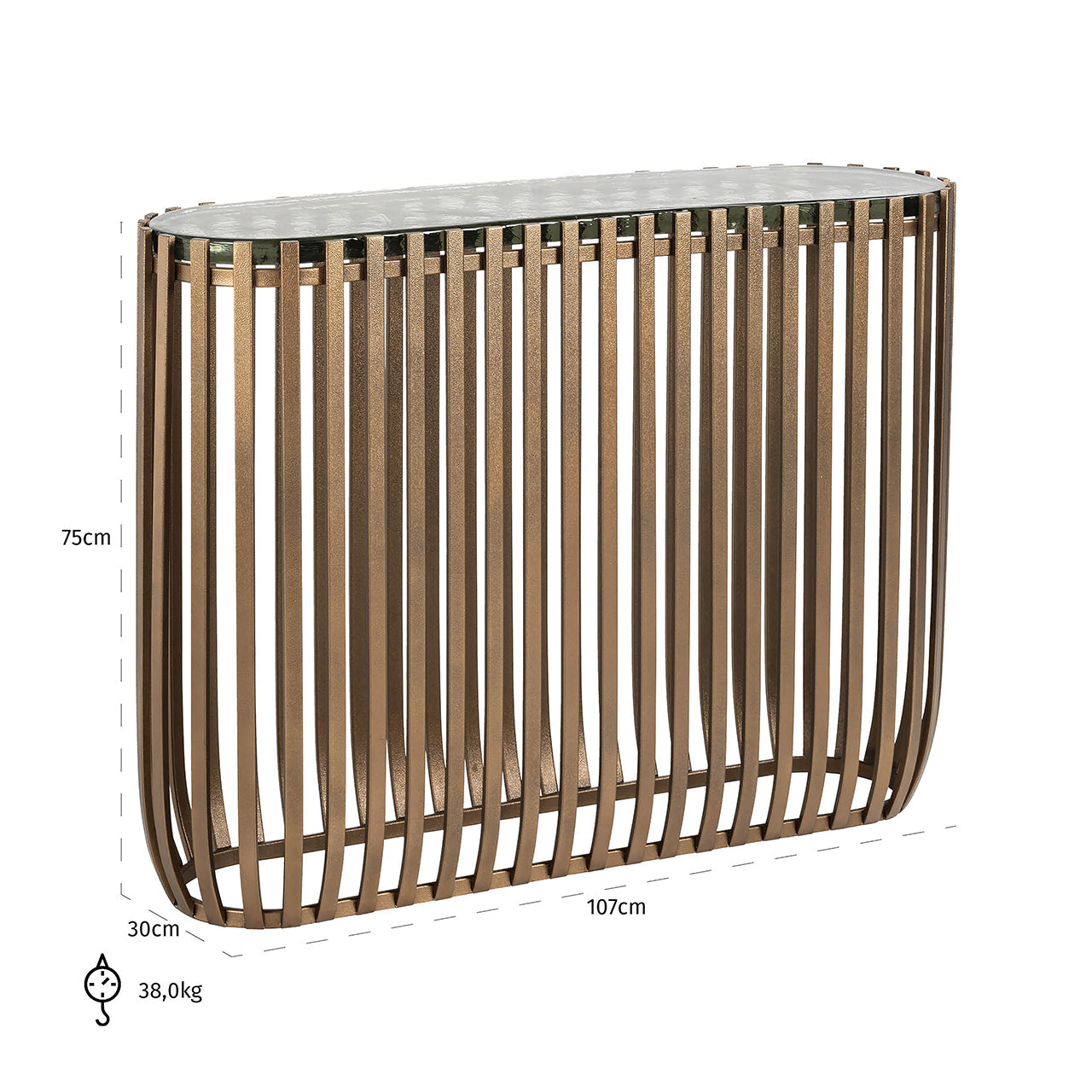 Konsole Volante Richmond Interiors 75/107/30 cm zelts