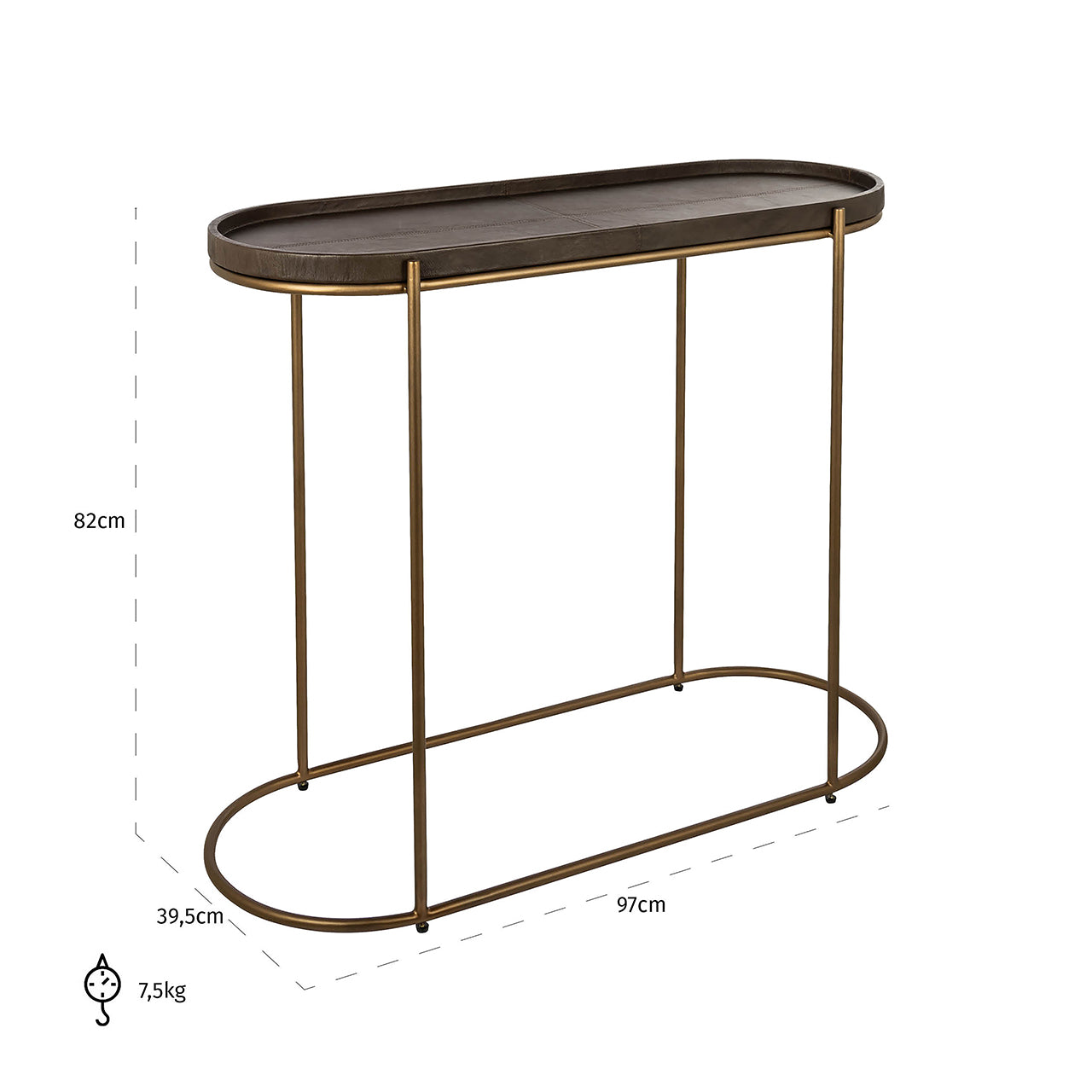 Консоль Zilon Richmond Interiors 82/97/39 см коричневый