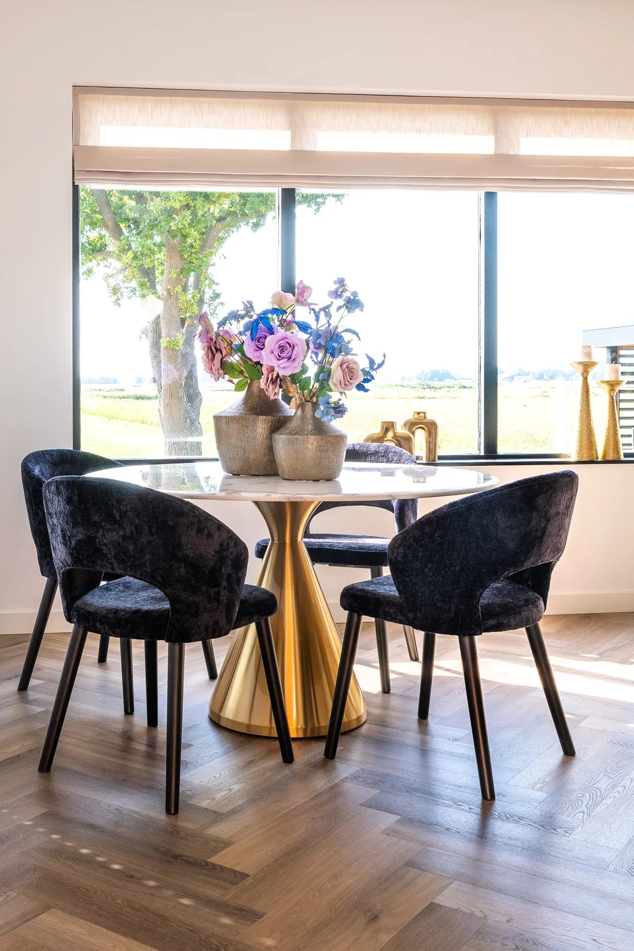Ēdamgalds Tenille Richmond Interiors 76/130/130 cm bulēts zelts - N1 Home