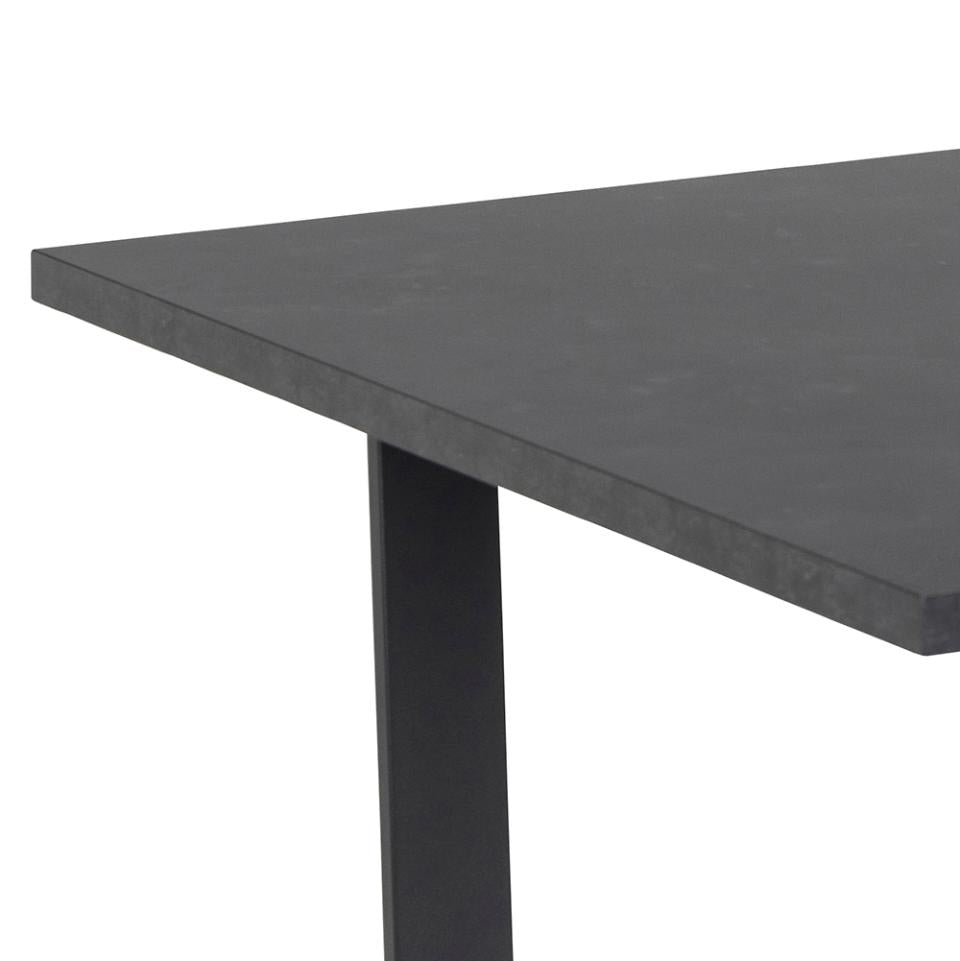 AMB taisnstūra galds melns marmors 160/220x90x75 cm