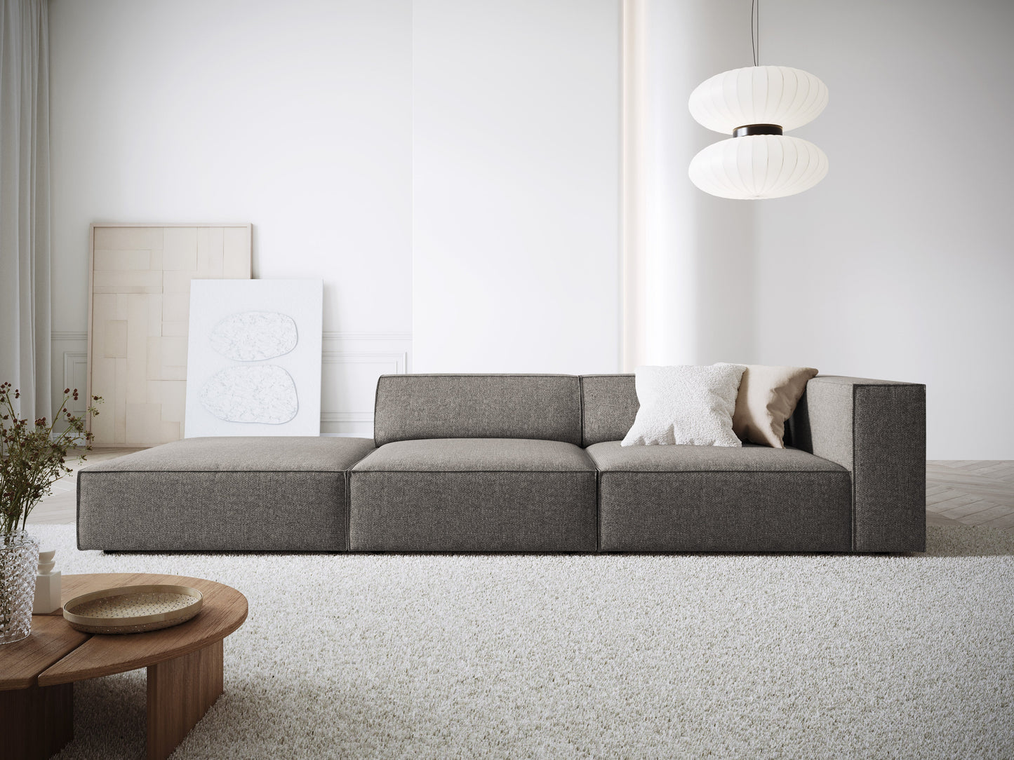 Dīvāns Cosmopolitan Design Arendal 262x102x70 cm pelēks - N1 Home