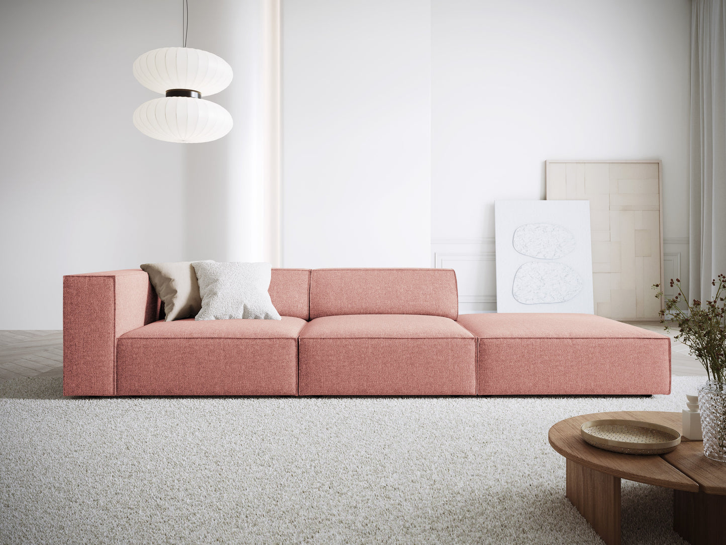 Dīvāns Cosmopolitan Design Arendal 262x102x70 cm rozā - N1 Home