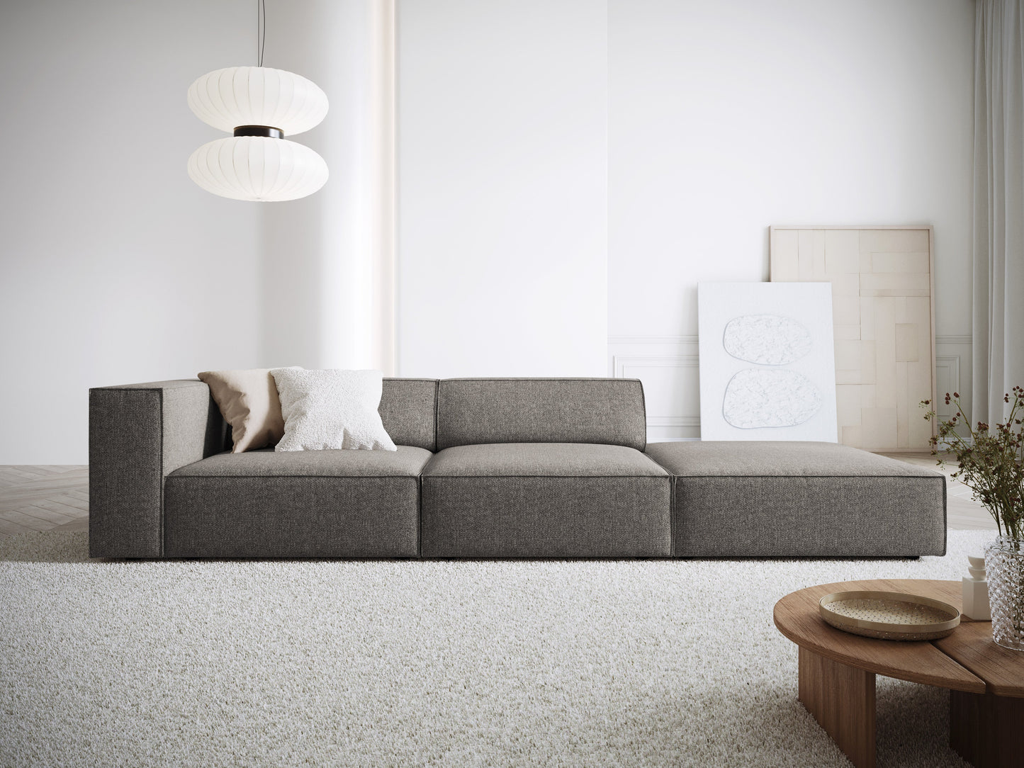 Dīvāns Cosmopolitan Design Arendal 262x102x70 cm pelēks - N1 Home