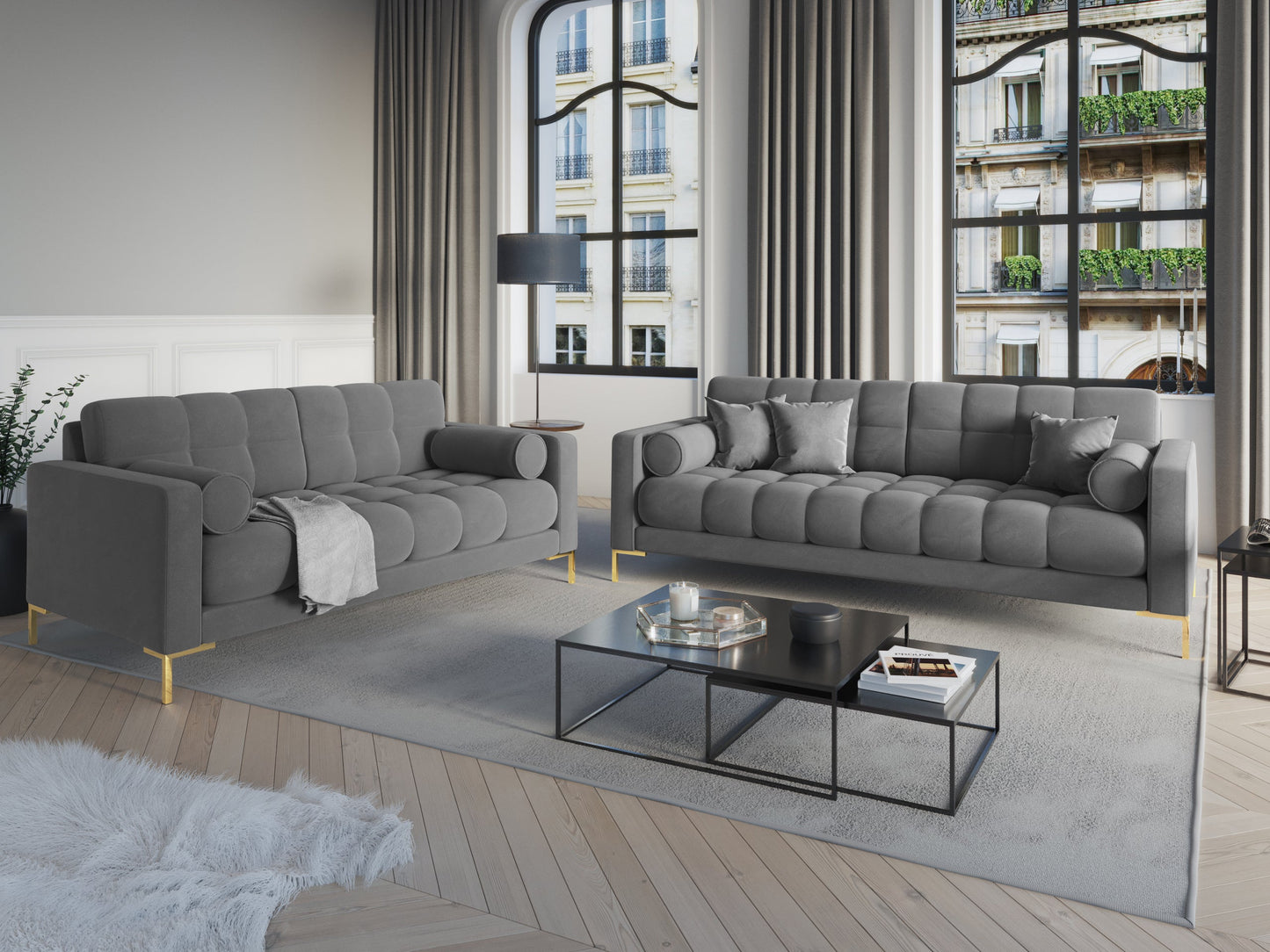 Dīvāns Cosmopolitan Design Bali 177x92x75 cm pelēks - N1 Home