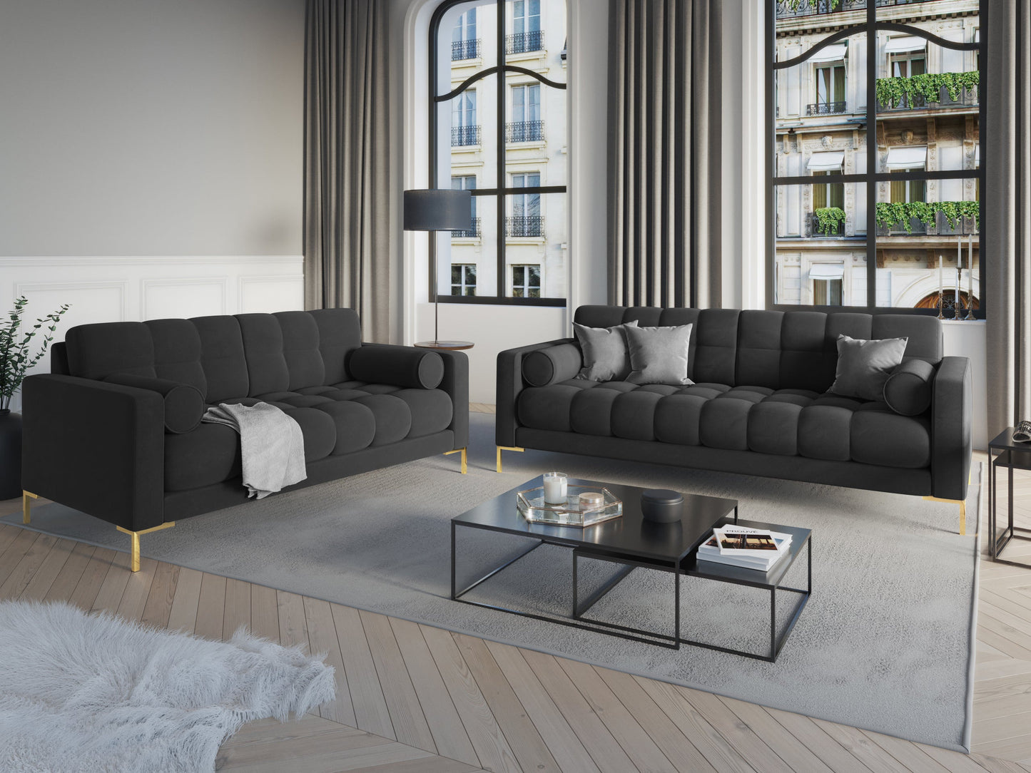 Dīvāns Cosmopolitan Design Bali 177x92x75 cm tumši pelēks - N1 Home