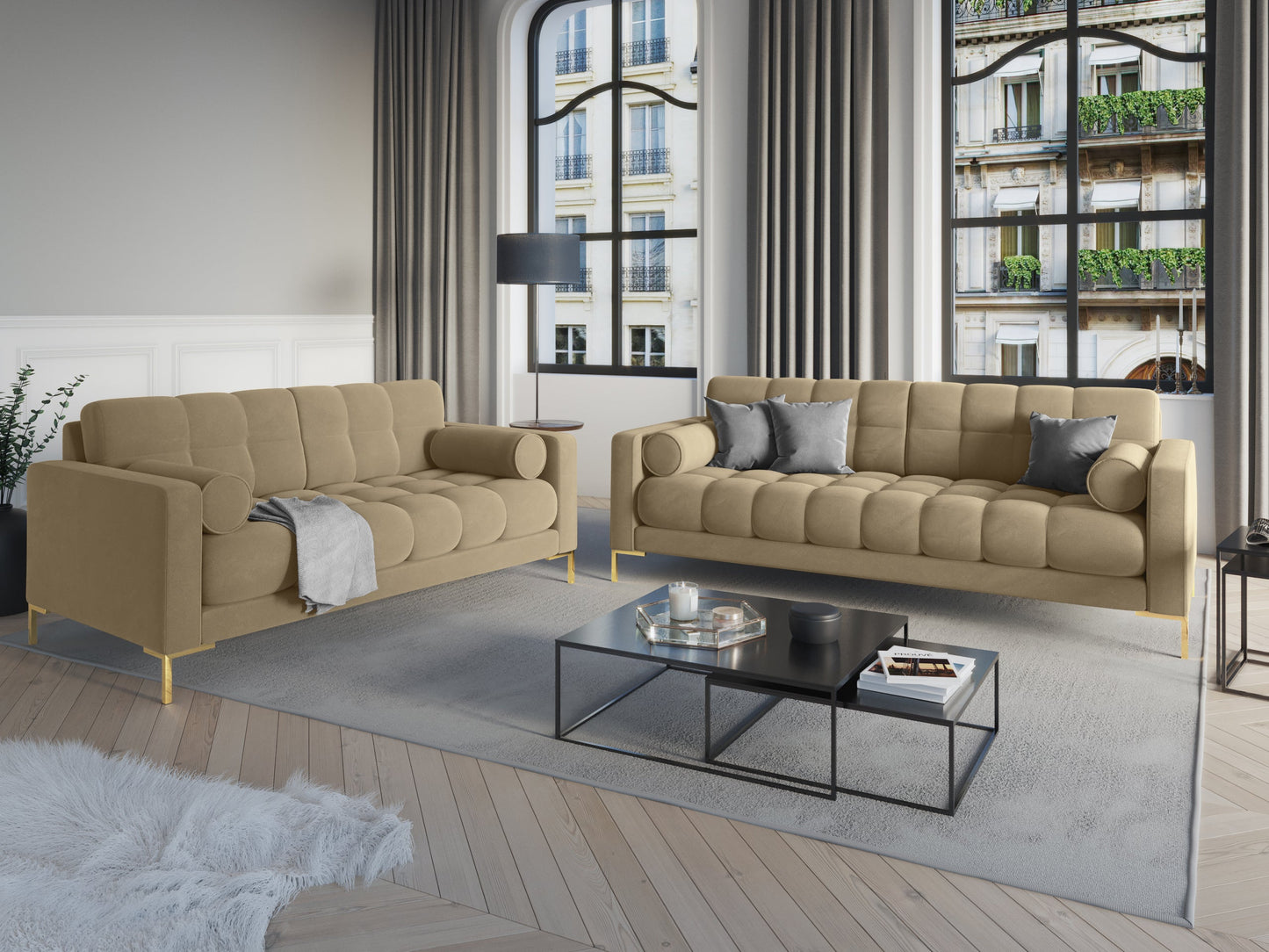 Dīvāns Cosmopolitan Design Bali 177x92x75 cm bēšs - N1 Home