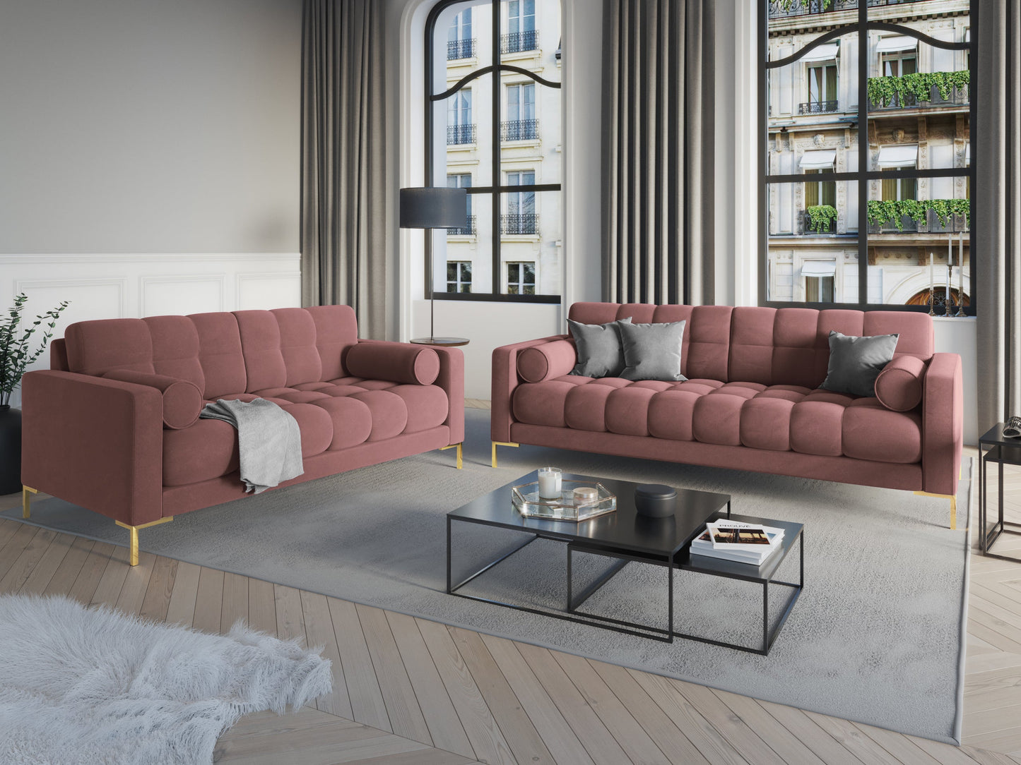 Dīvāns Cosmopolitan Design Bali 177x92x75 cm rozā - N1 Home