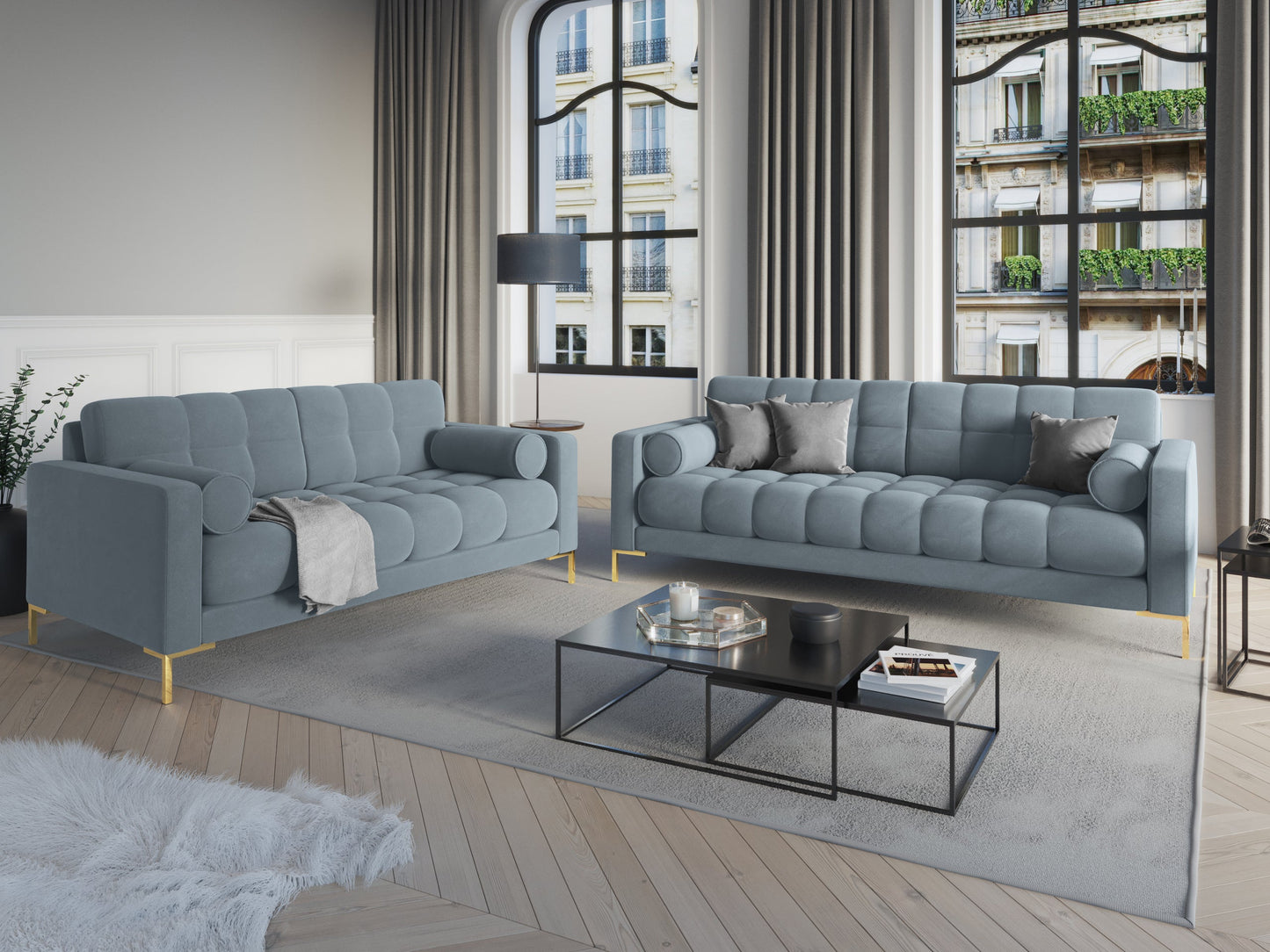 Dīvāns Cosmopolitan Design Bali 177x92x75 cm debesjums zils - N1 Home