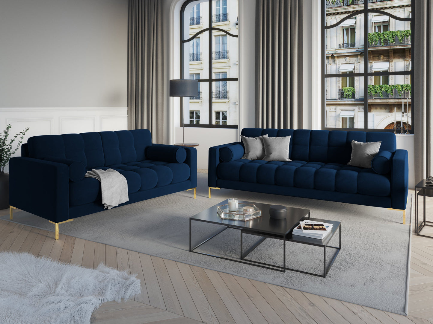Dīvāns Cosmopolitan Design Bali 177x92x75 cm zils - N1 Home