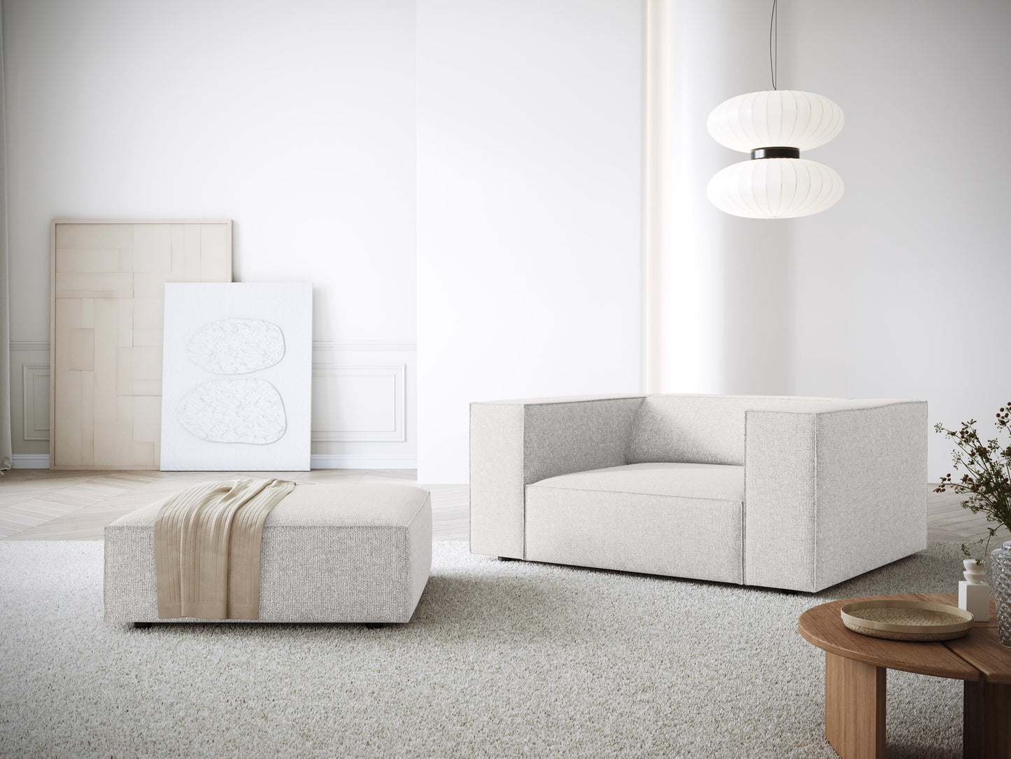 Atzveltnes krēsls Cosmopolitan Design Arendal 124x102x70 cm gaiši pelēks - N1 Home