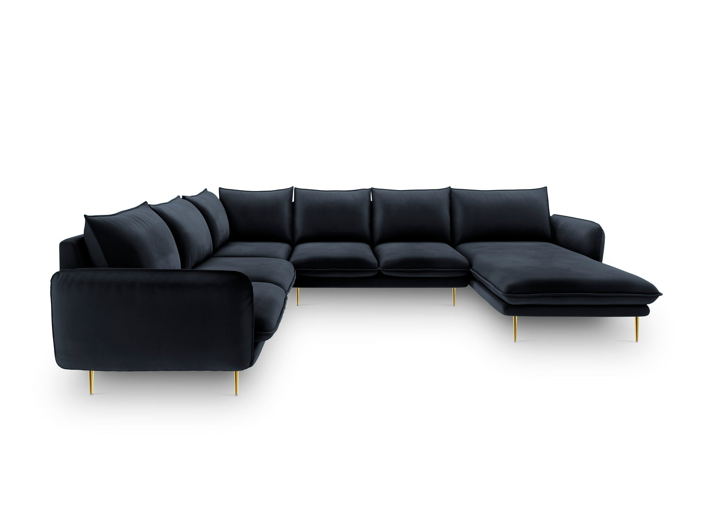 Dīvāns Cosmopolitan Design Vienna samta 330x235x95 cm graffīts zils - N1 Home