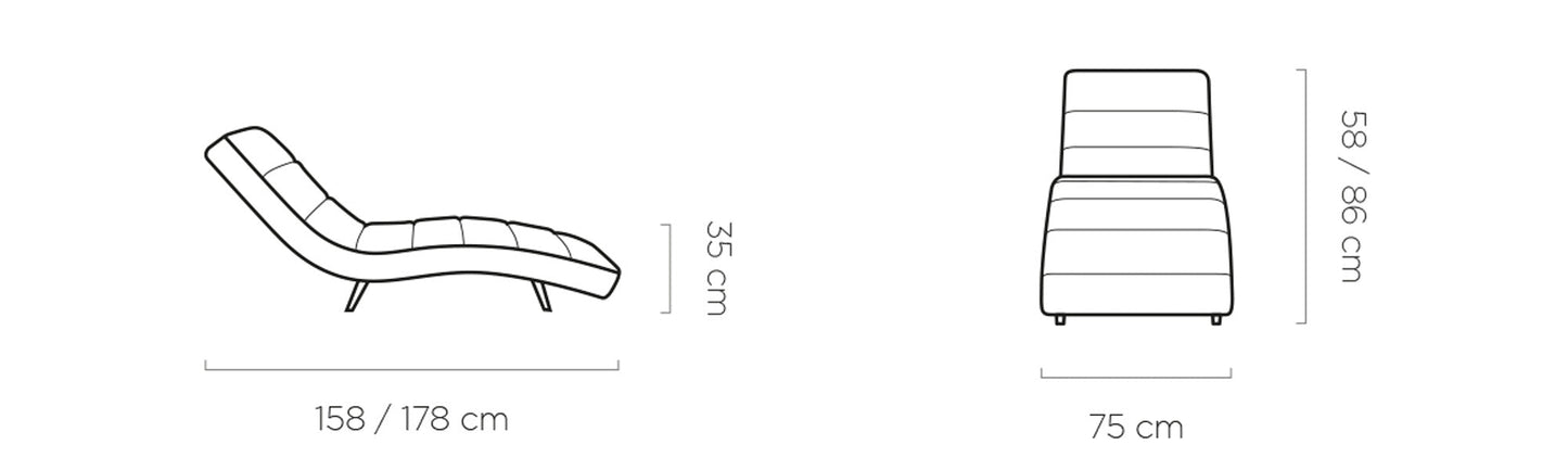 Kušete BALI 158/75/86 cm