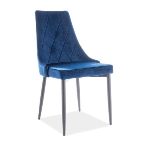 KRĒSLS TRIX B VELVET MELNS RĀMIS/MELNS BLUVEL86