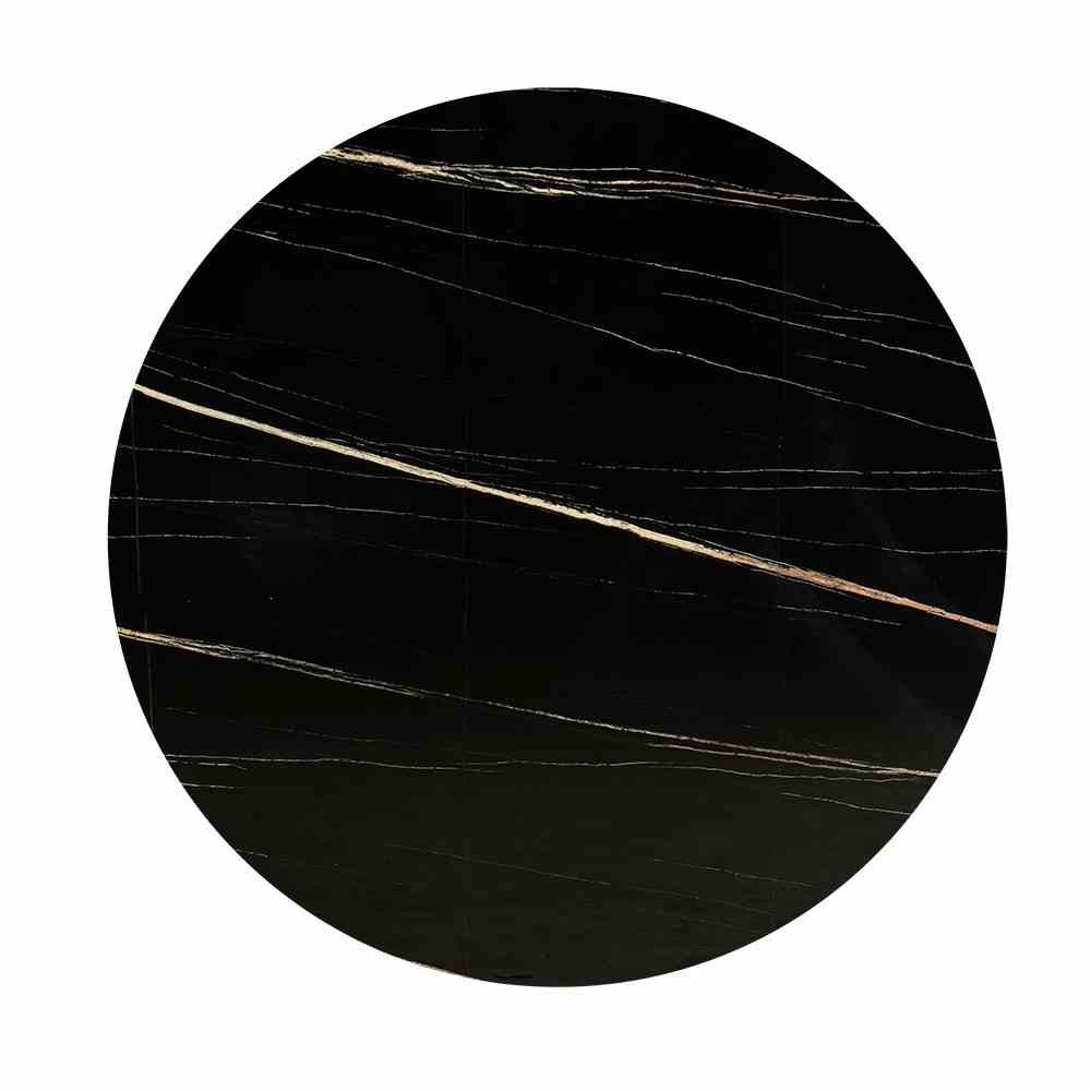 MARBLE 220x100 melna marmora / zelta kāju galds