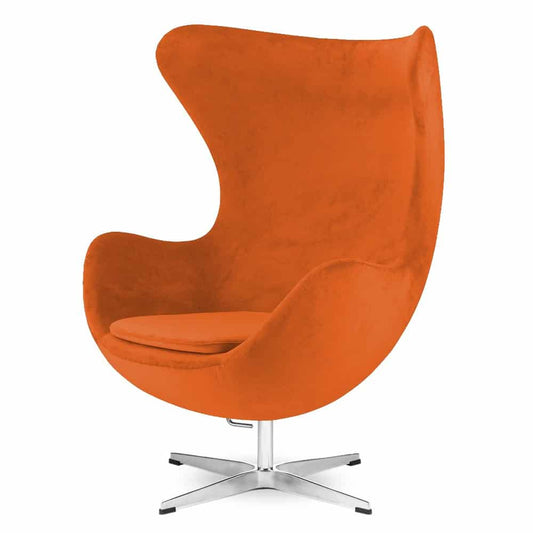 Krēsls Dot Design Treviso Jajo samta 85/113/76 cm oranžs /hroms - N1 Home