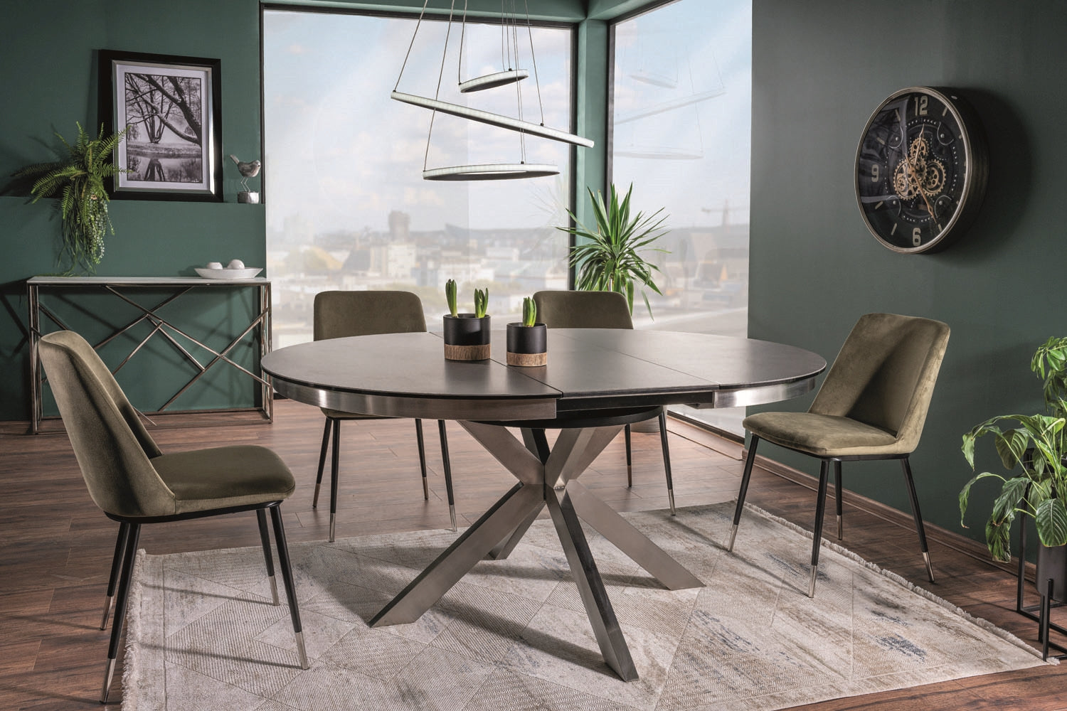 Porto keramikas galds 120x120-160 cm