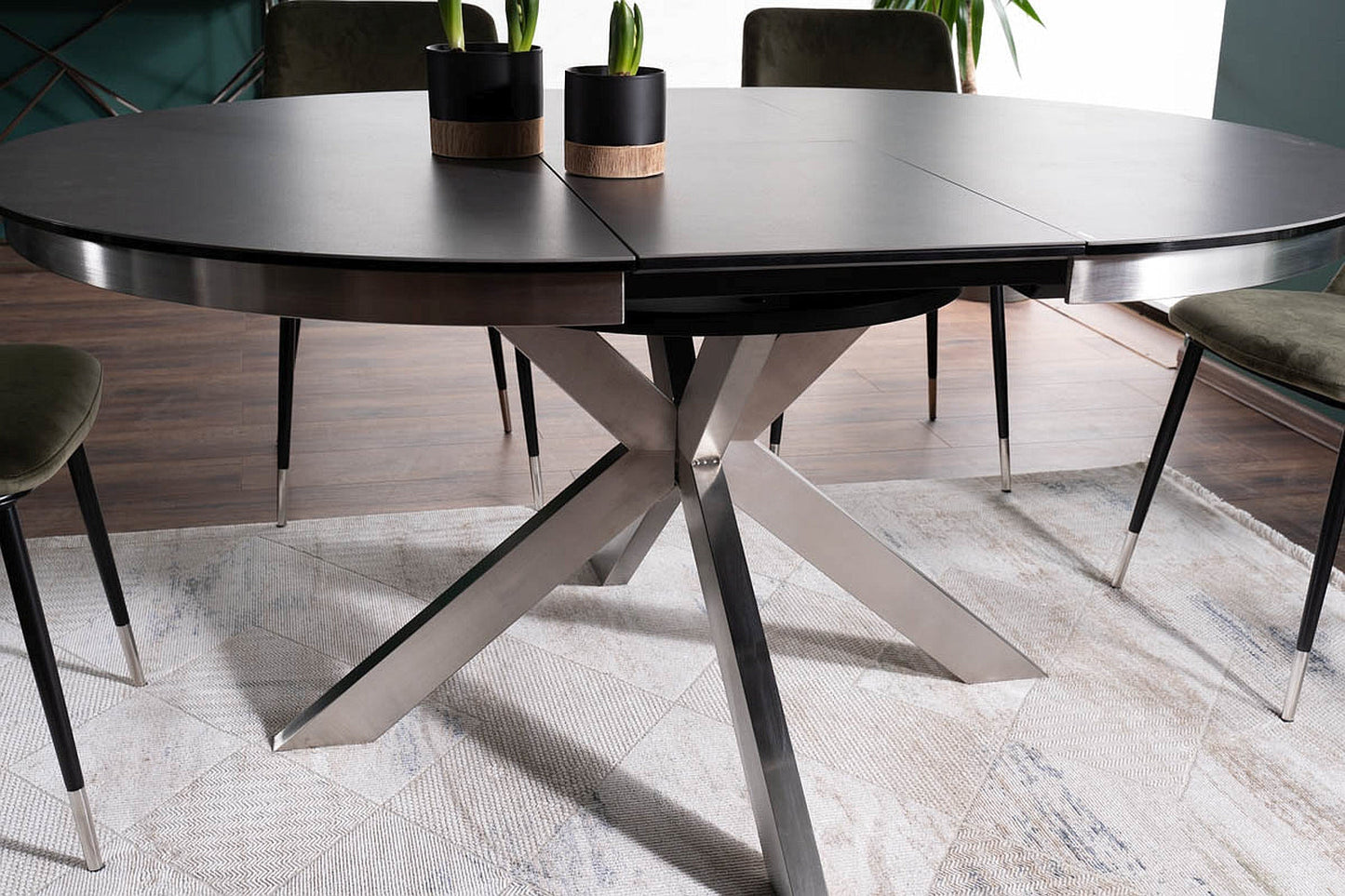 Porto keramikas galds 120x120-160 cm
