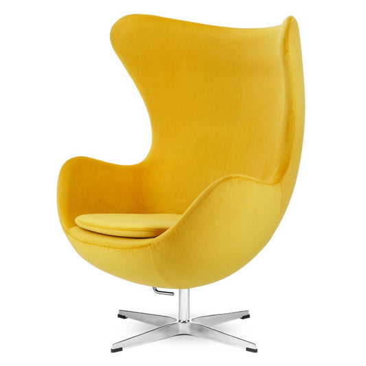 Krēsls Dot Design Treviso Jajo samta 85/113/76 cm  dzelts/hroms - N1 Home