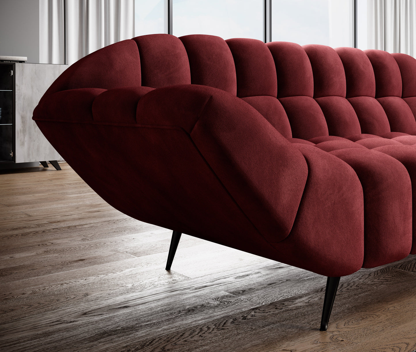 Dīvāns AIZ 200/94/82 cm bordo