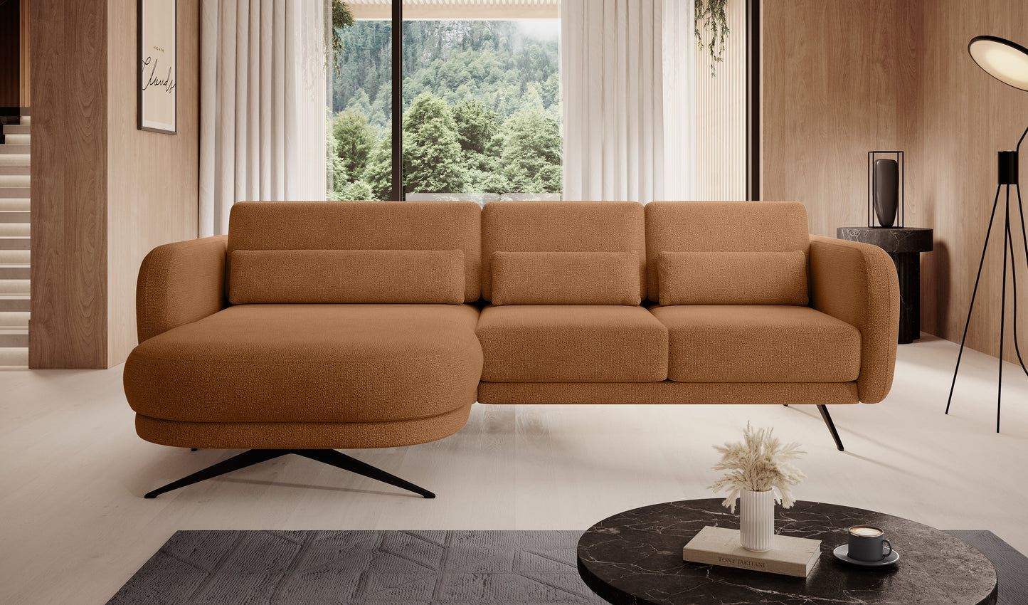 Dīvānu ALLURE 260/177/111 terrakota