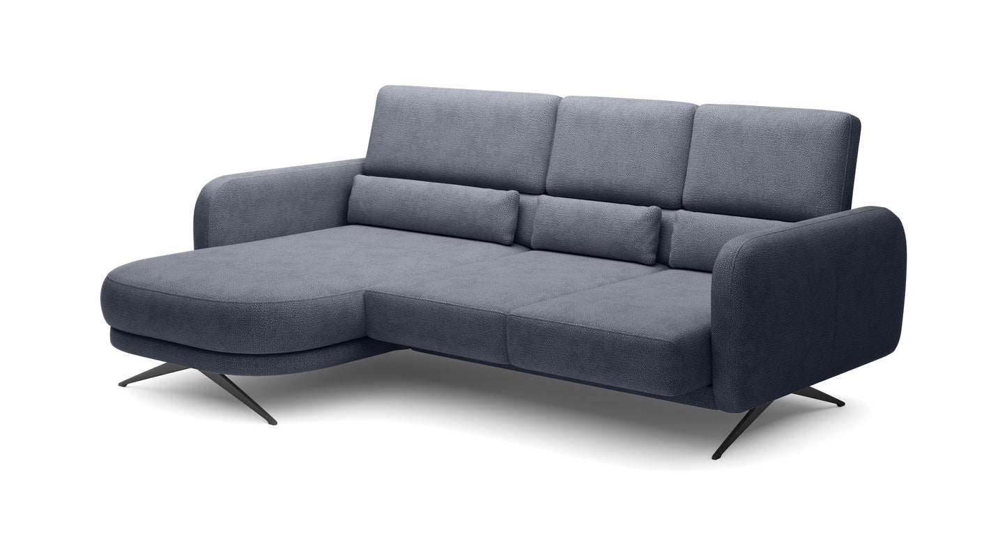 Dīvāns ALLURE 260/177/111 tumši pelēks