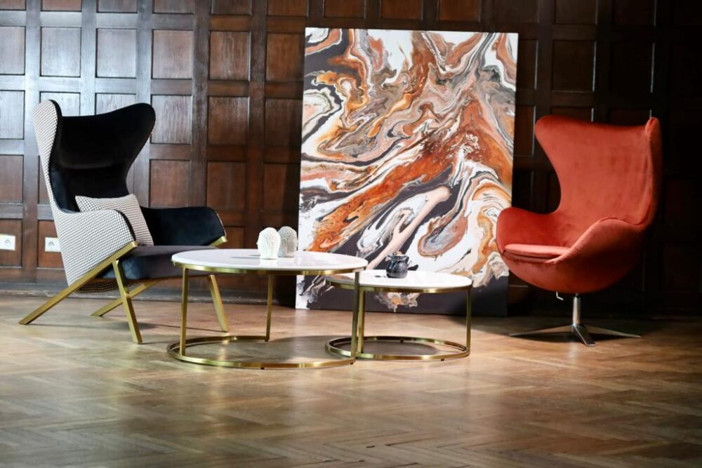 Krēsls Dot Design Treviso Jajo samta 85/113/76 cm tumši zils/hroms - N1 Home