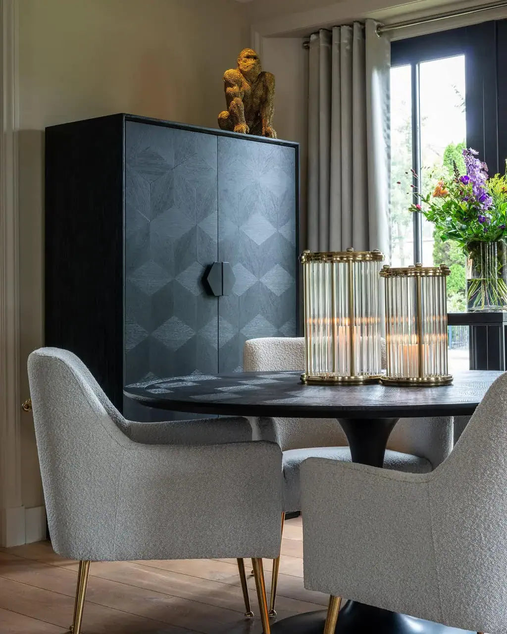 Pusdienu galds Blax Richmond Interiors 76/140/140 cm melns - N1 Home