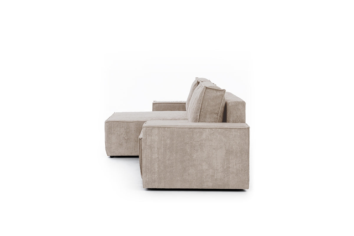 Dīvāns FIBI M kreisais stūris 283/90-77/144 cm bēšs - N1 Home