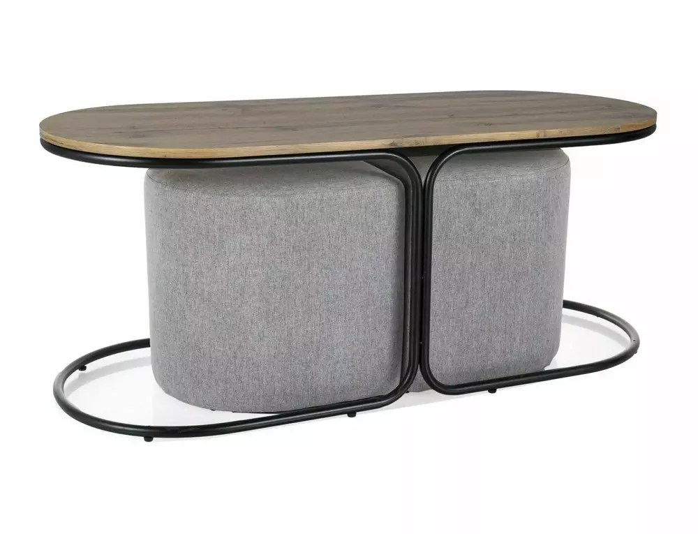Kafijas galdiņš ar pufi 49/120/50 cm - N1 Home
