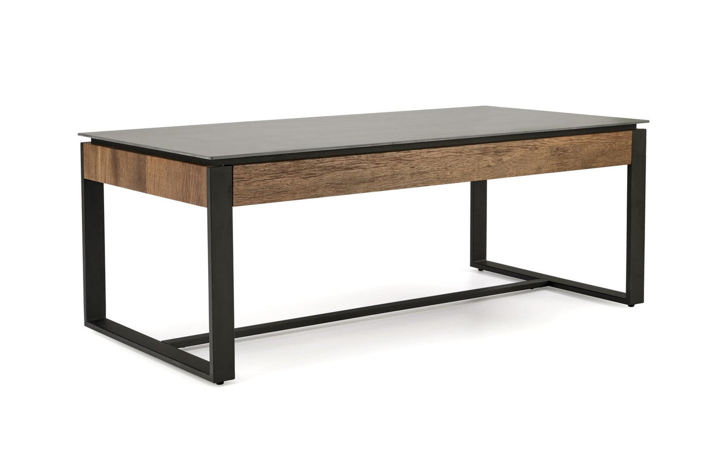 Kafijas galdiņš RM 121/61/45 cm melns marmors/riekstkoks - N1 Home