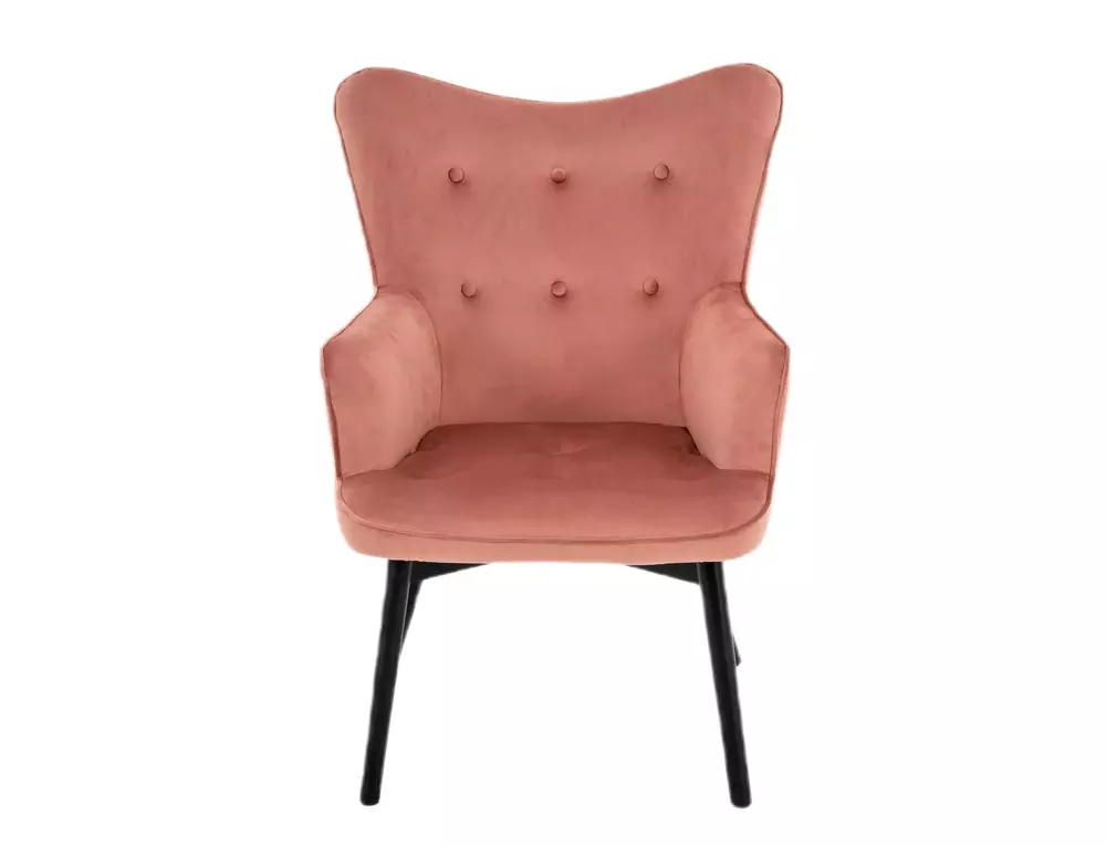 Krēsls VIK 46/52/99 cm antik rozā/melns - N1 Home