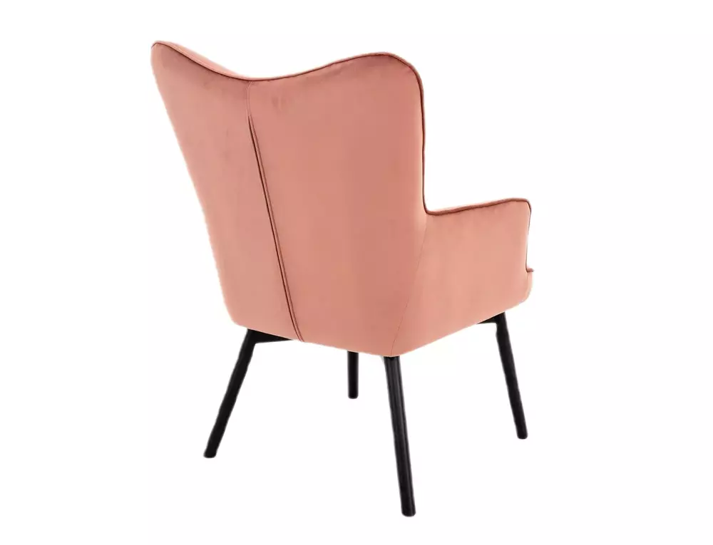 Krēsls VIK 46/52/99 cm antik rozā/melns - N1 Home