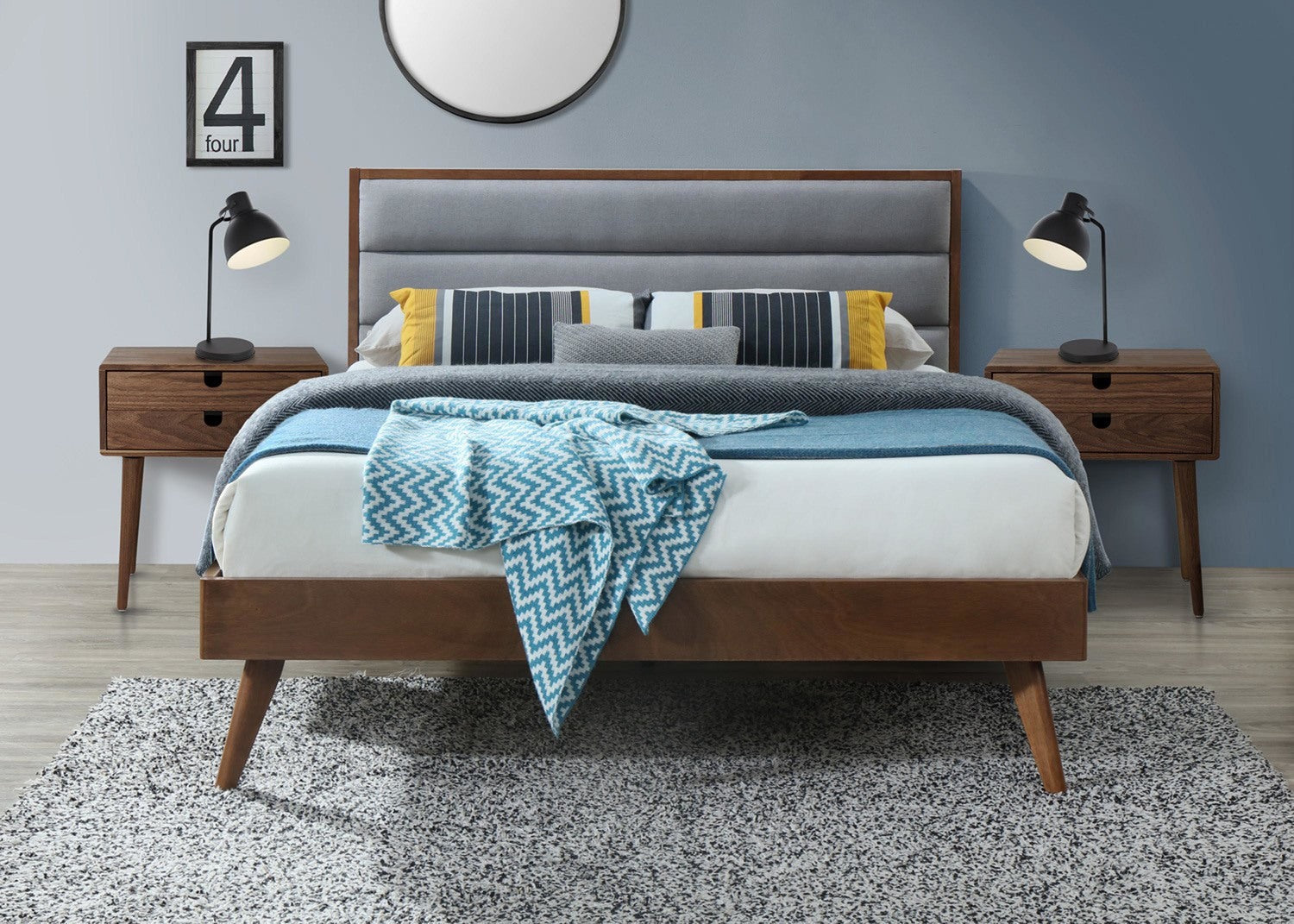OL 160|200 cm pelnu / valriekstu gulta - N1 Home