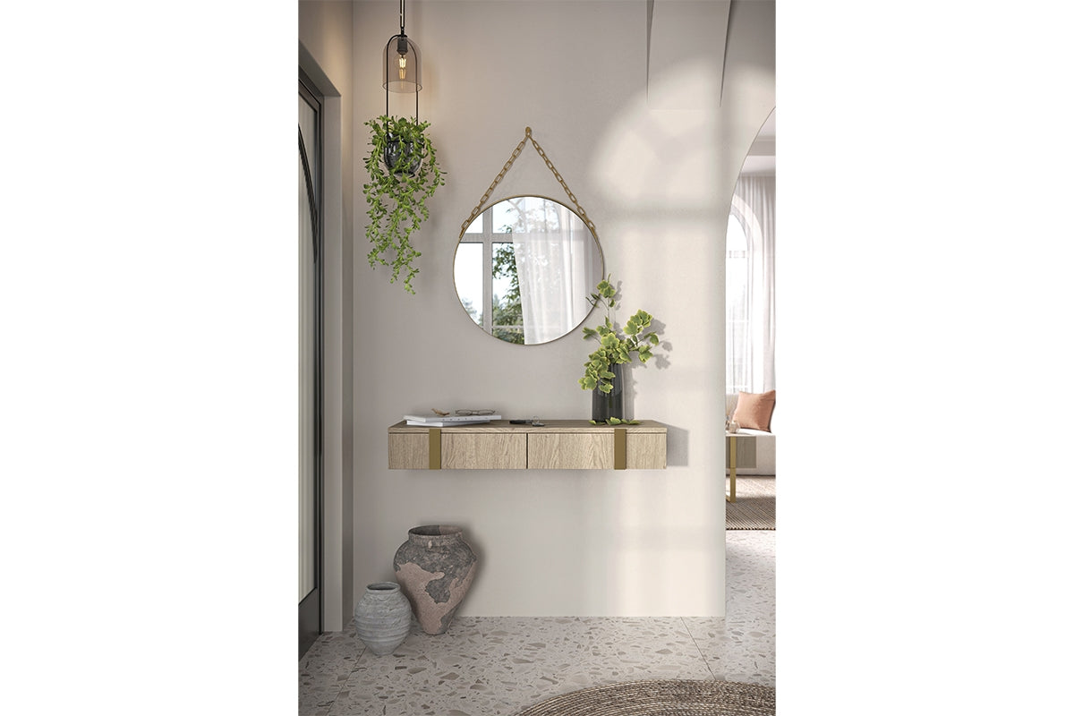 Konsole VECA 120/15/40 zelts/ dabīgs - N1 Home