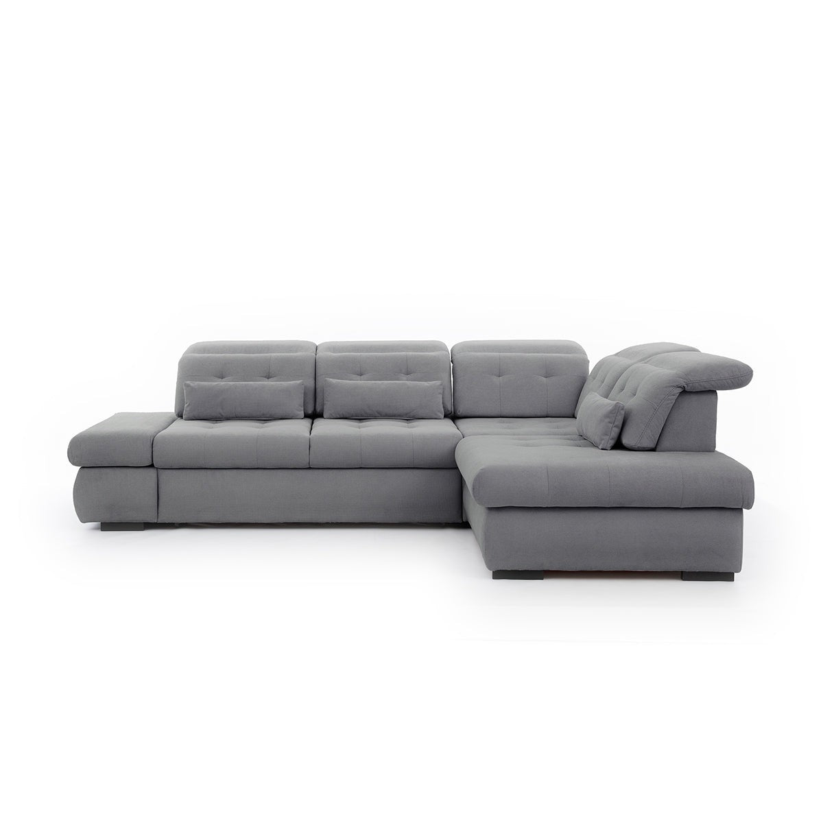 Dīvāns MARA M labais stūris 286/88-107/206 cm tumši pelēks - N1 Home