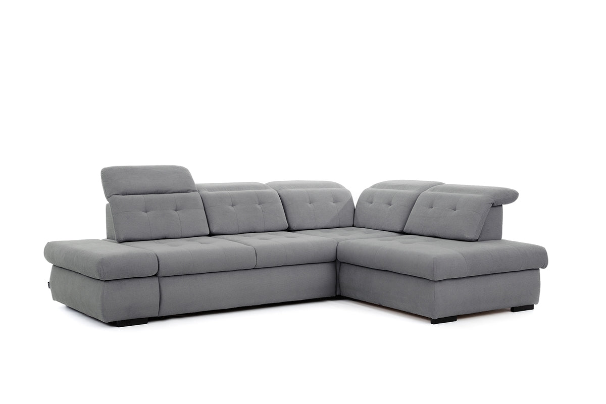 Dīvāns MARA M labais stūris 286/88-107/206 cm tumši pelēks - N1 Home