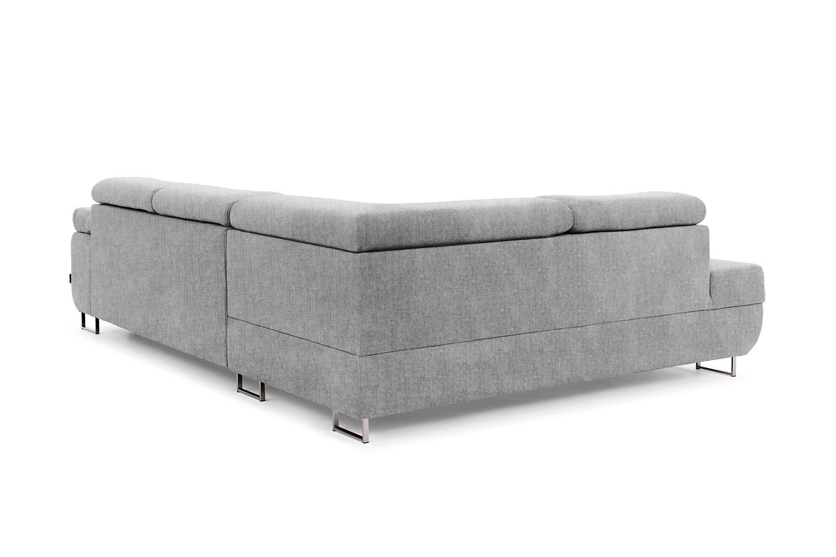 Dīvāns TOKYO kreisais stūris 277/76-98/201 cm gaiši pelēks - N1 Home